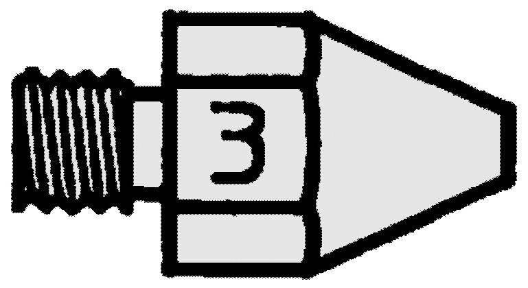 DS 113 HM Saugdüse, Außen 2,5 mm, Innen 1,2 mm