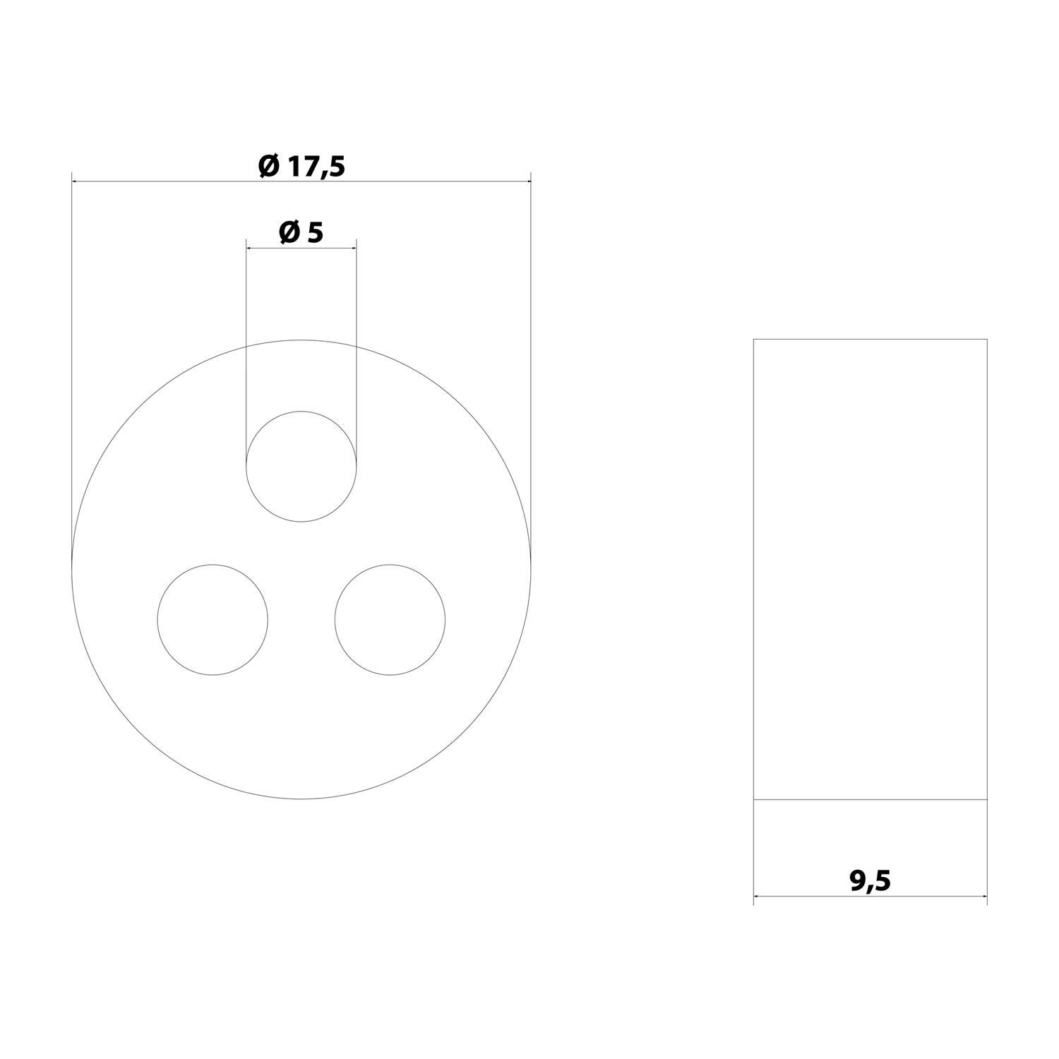 Technische Zeichnung eines mechanischen Kupplungsteils mit beschrifteten Abmessungen C, F, D, S, M, SW1 und SW2, einschließlich Schnittansicht-Details.