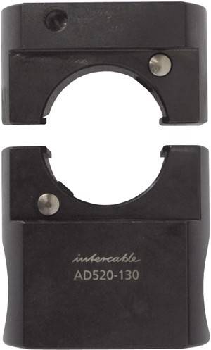 Eine Werkzeugklemme mit der Bezeichnung 'intercable AD520-130', die einen Metallscharniermechanismus zeigt, der zum Befestigen oder Halten von Objekten entwickelt wurde.