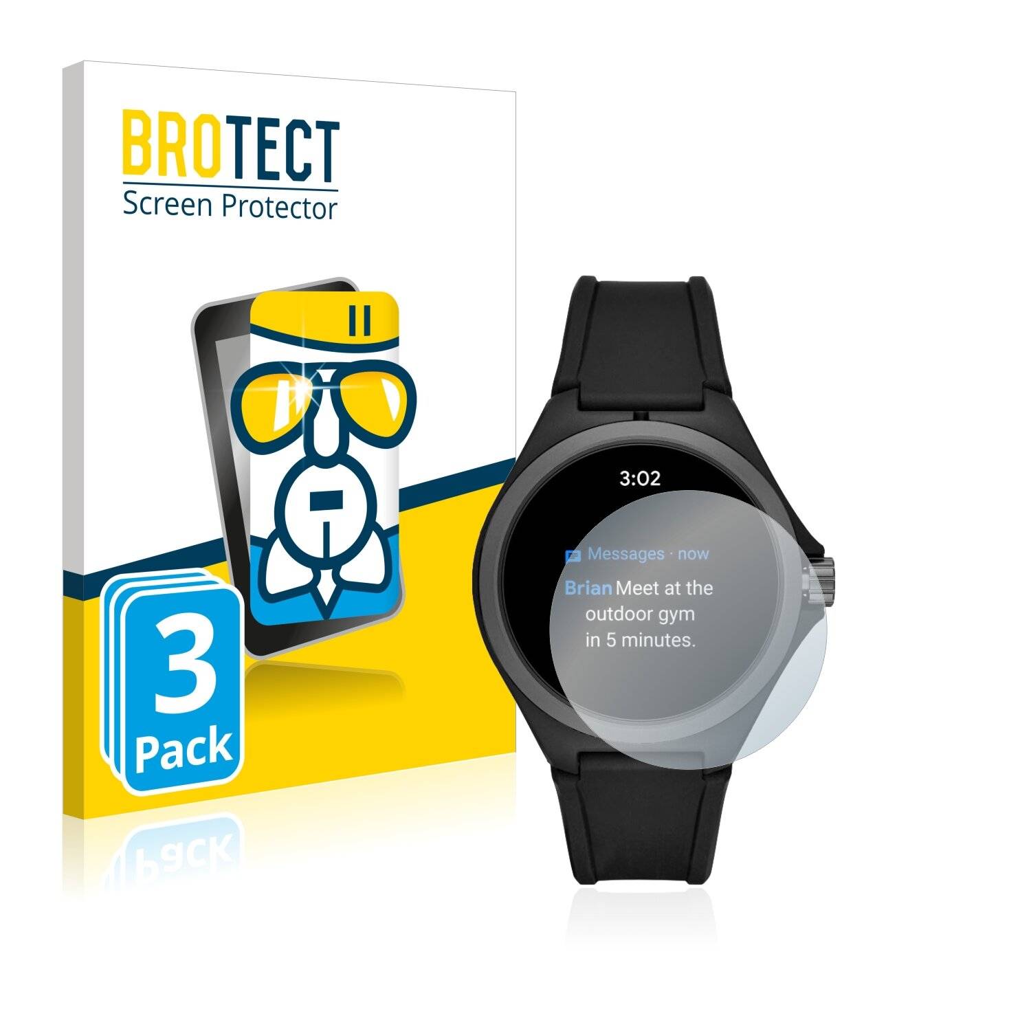 3x BROTECT AirGlass Schutzglas Folie für Puma Gen 4 Heart Rate