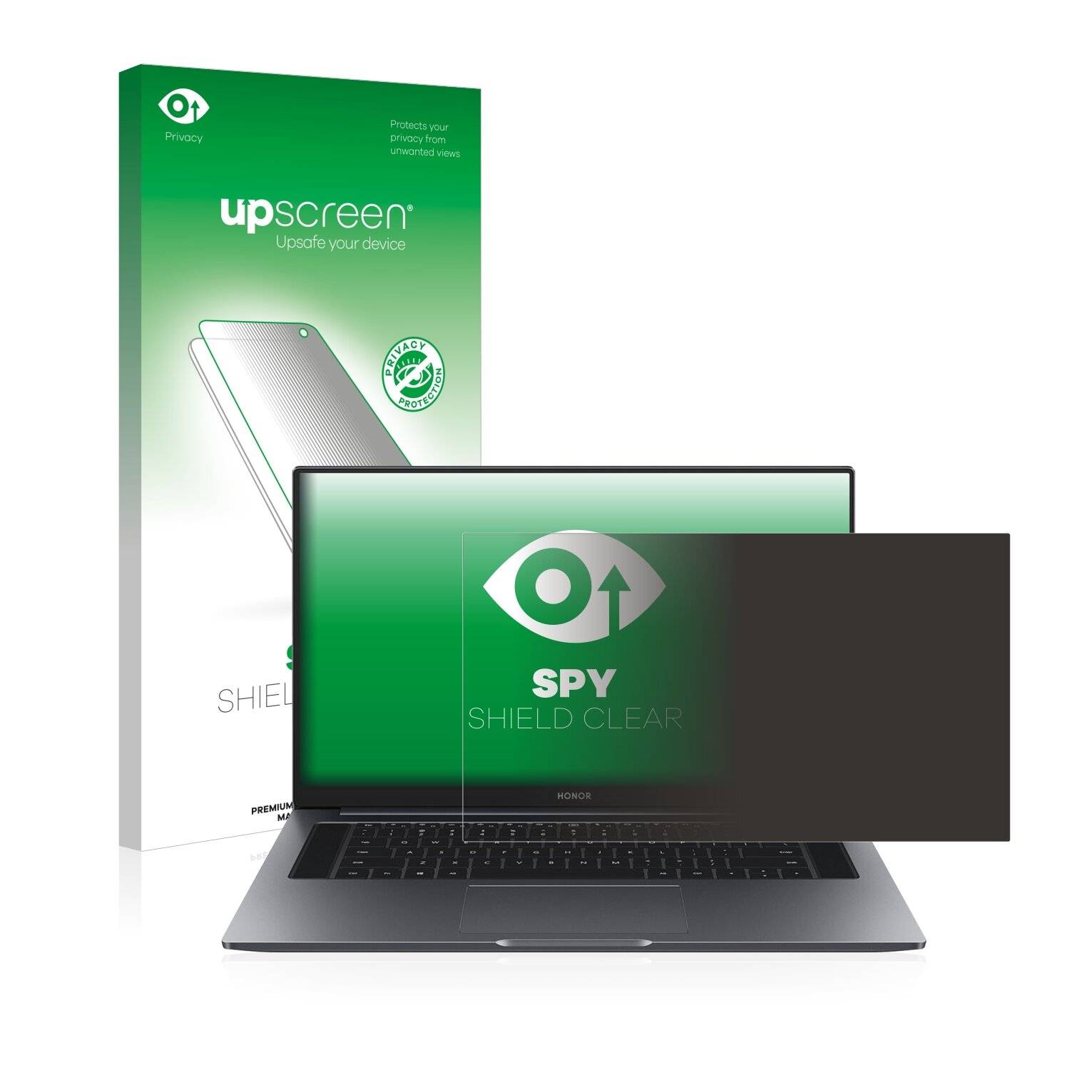 upscreen Spy Shield Clear Premium Blickschutzfolie für Honor MagicBook