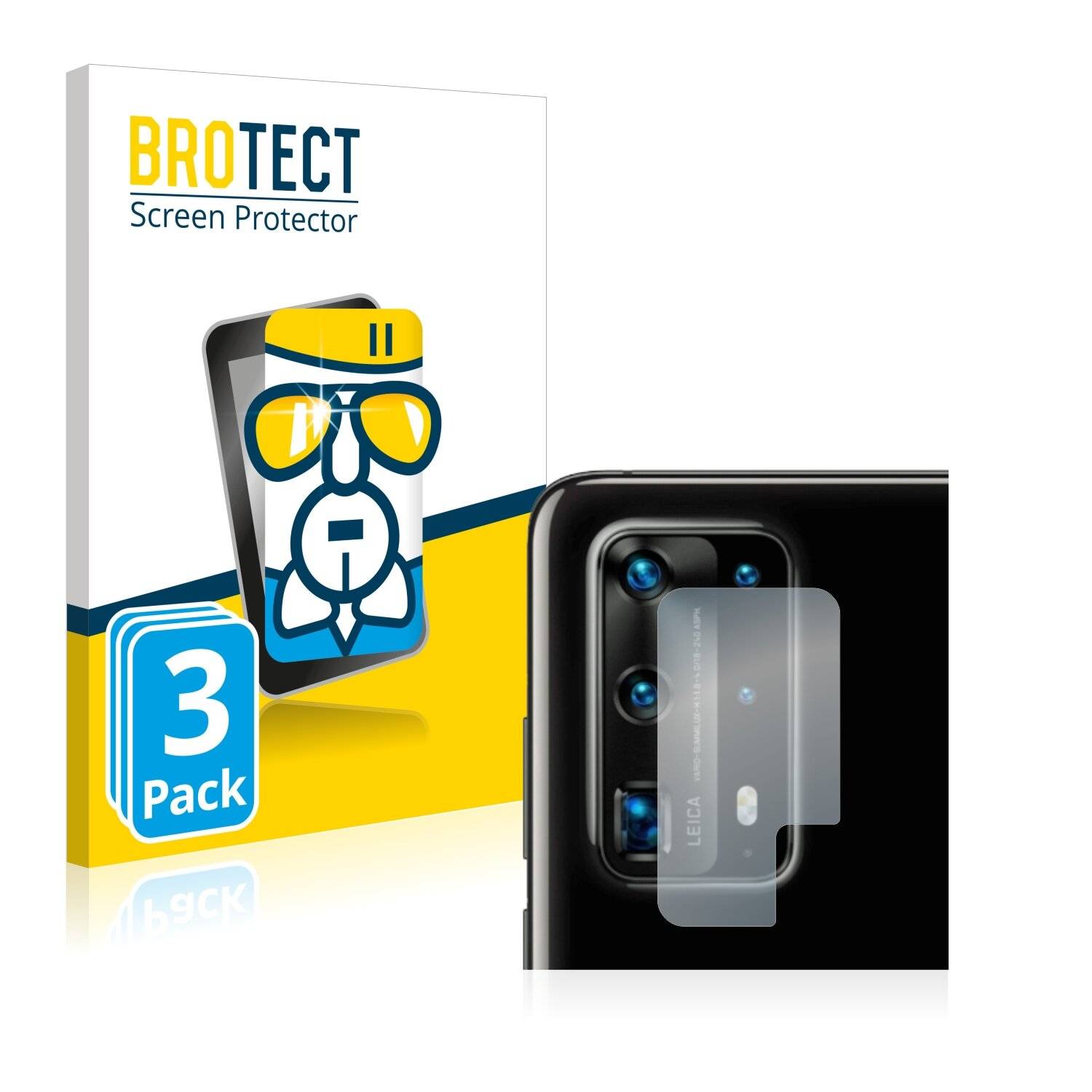 3x BROTECT AirGlass Schutzglas Folie für Huawei P40 Pro Plus (NUR