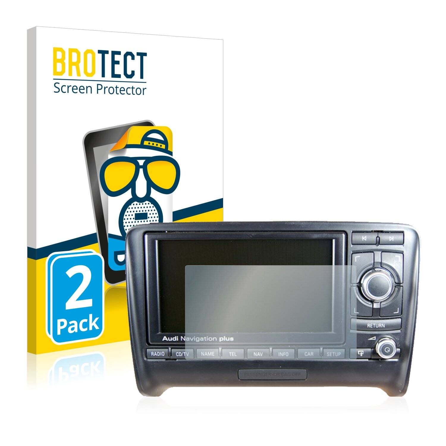 2x BROTECT Matte Displayschutzfolie für Audi A3 8P 2004-2012 RNS-E - Entspiegelt,
