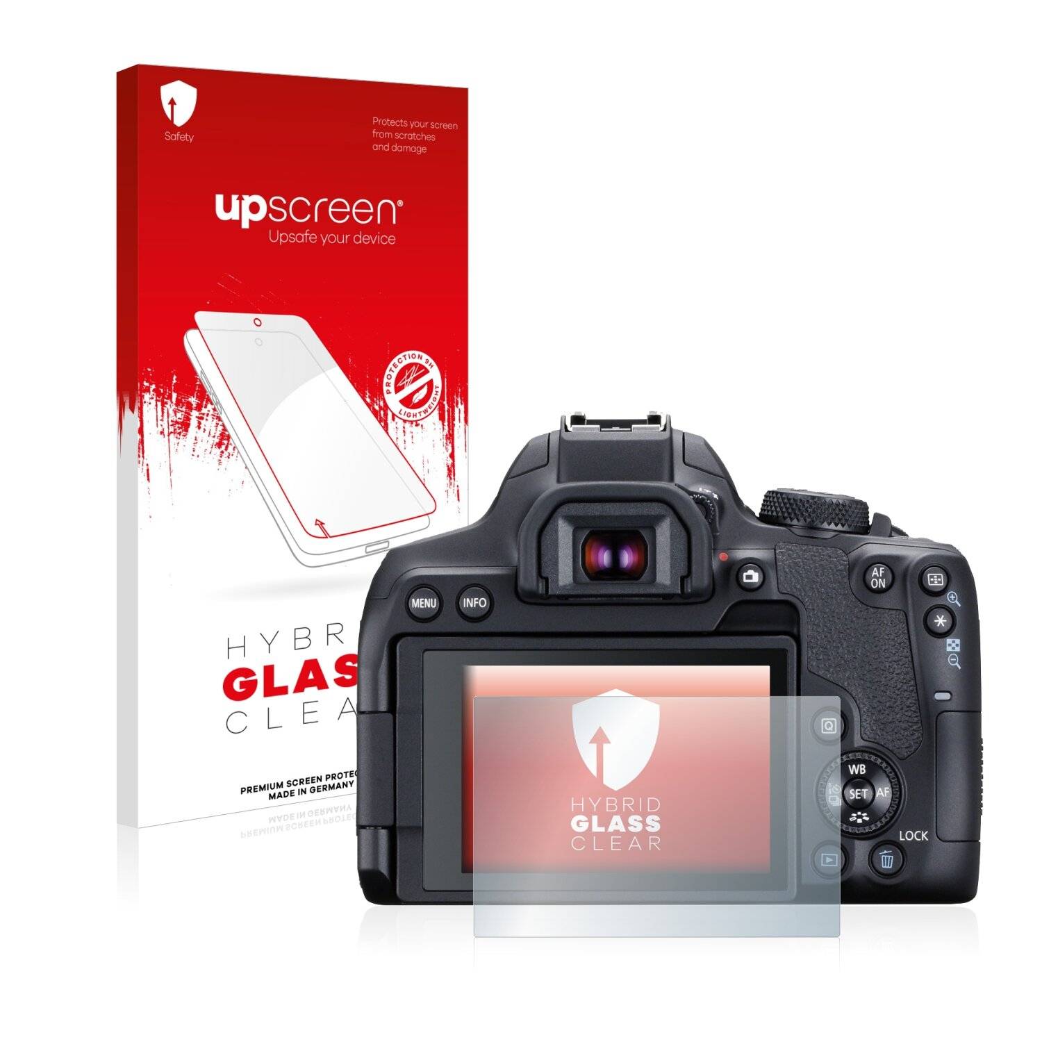 upscreen Hybrid Glass Clear Premium Schutzglas Folie für Canon EOS