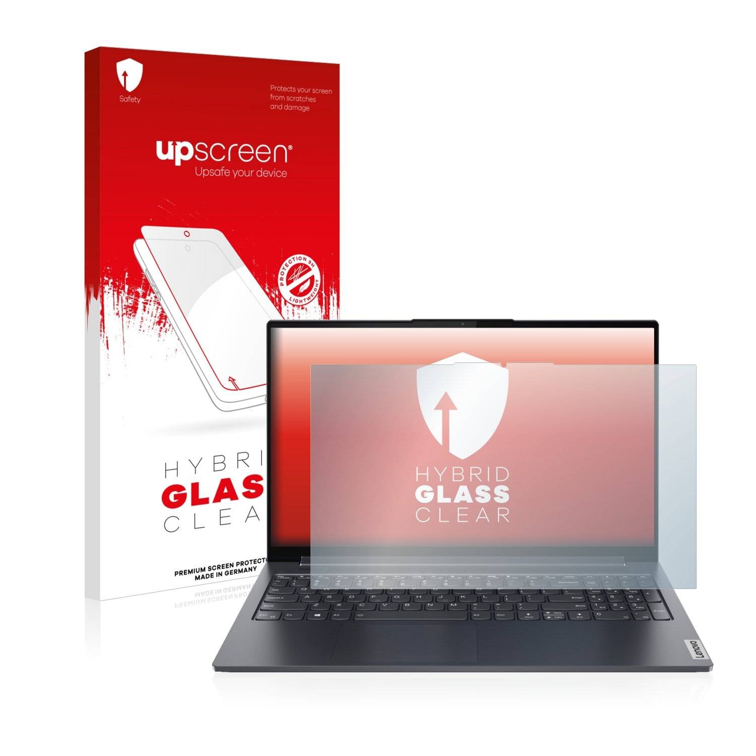 upscreen Hybrid Glass Clear Premium Schutzglas Folie für Lenovo Yoga Slim 7