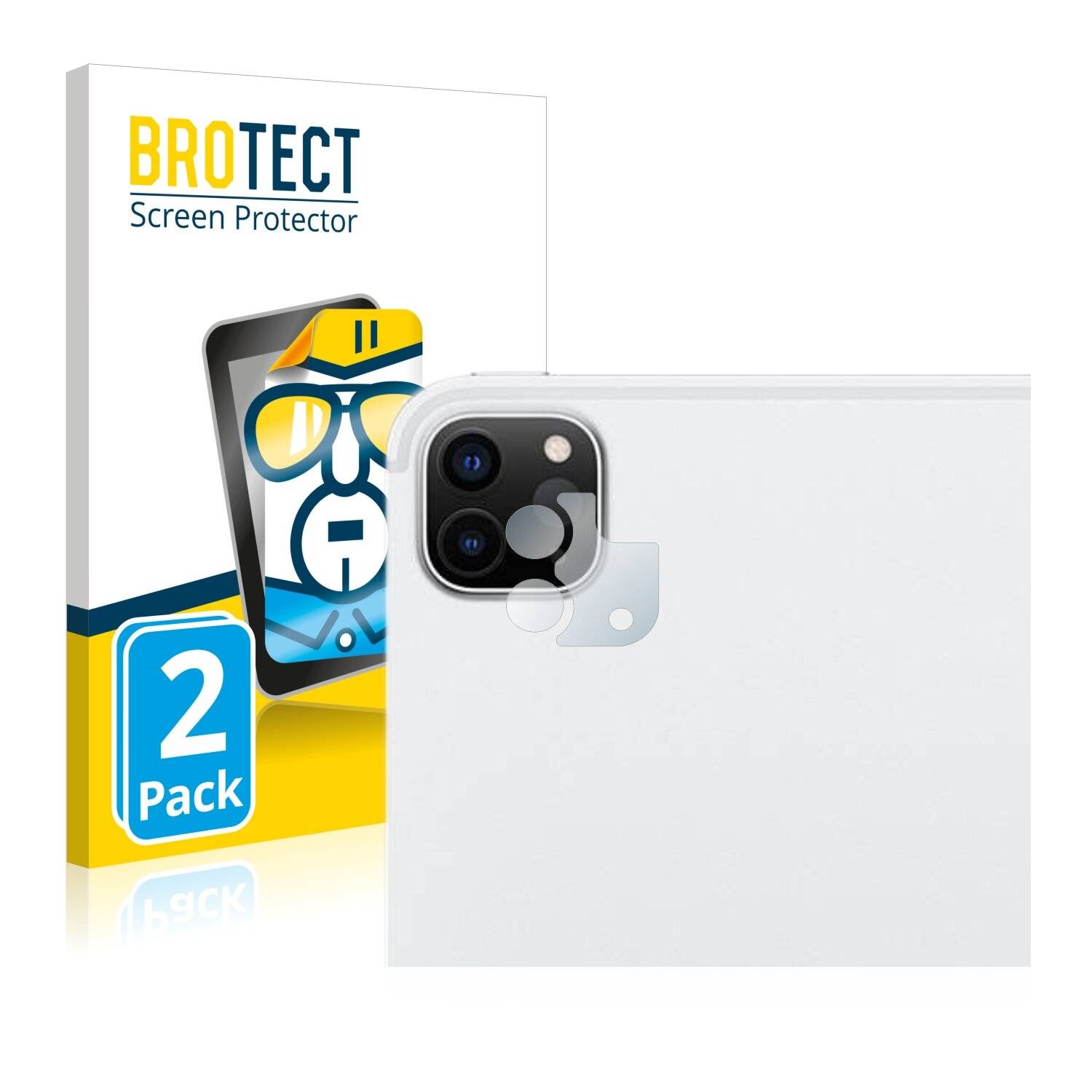 2x BROTECT HD-Clear Displayschutzfolie für Apple iPad Pro 12.9 WiFi Cellular 2020 (NUR