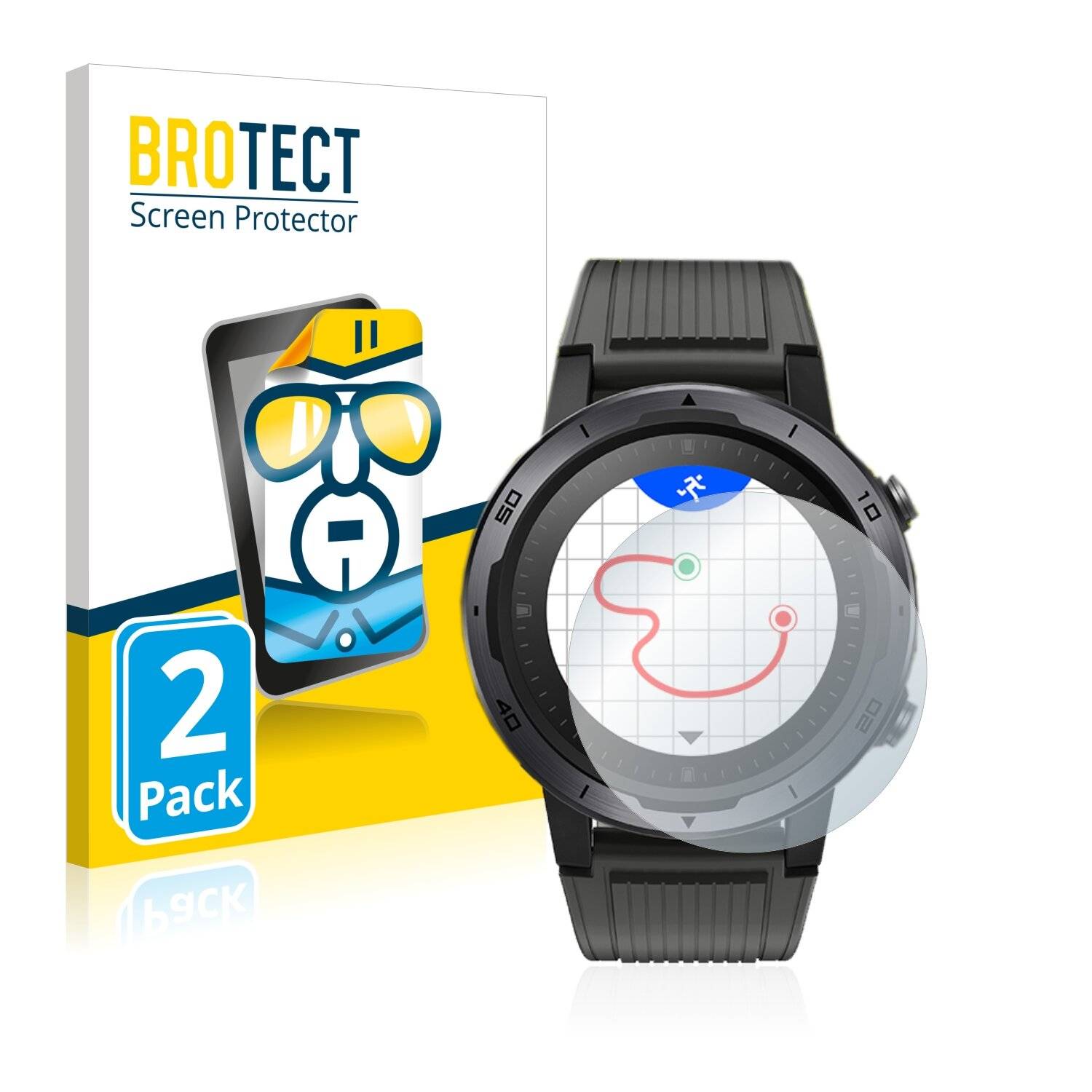 2x BROTECT HD-Clear Displayschutzfolie für Letsfit