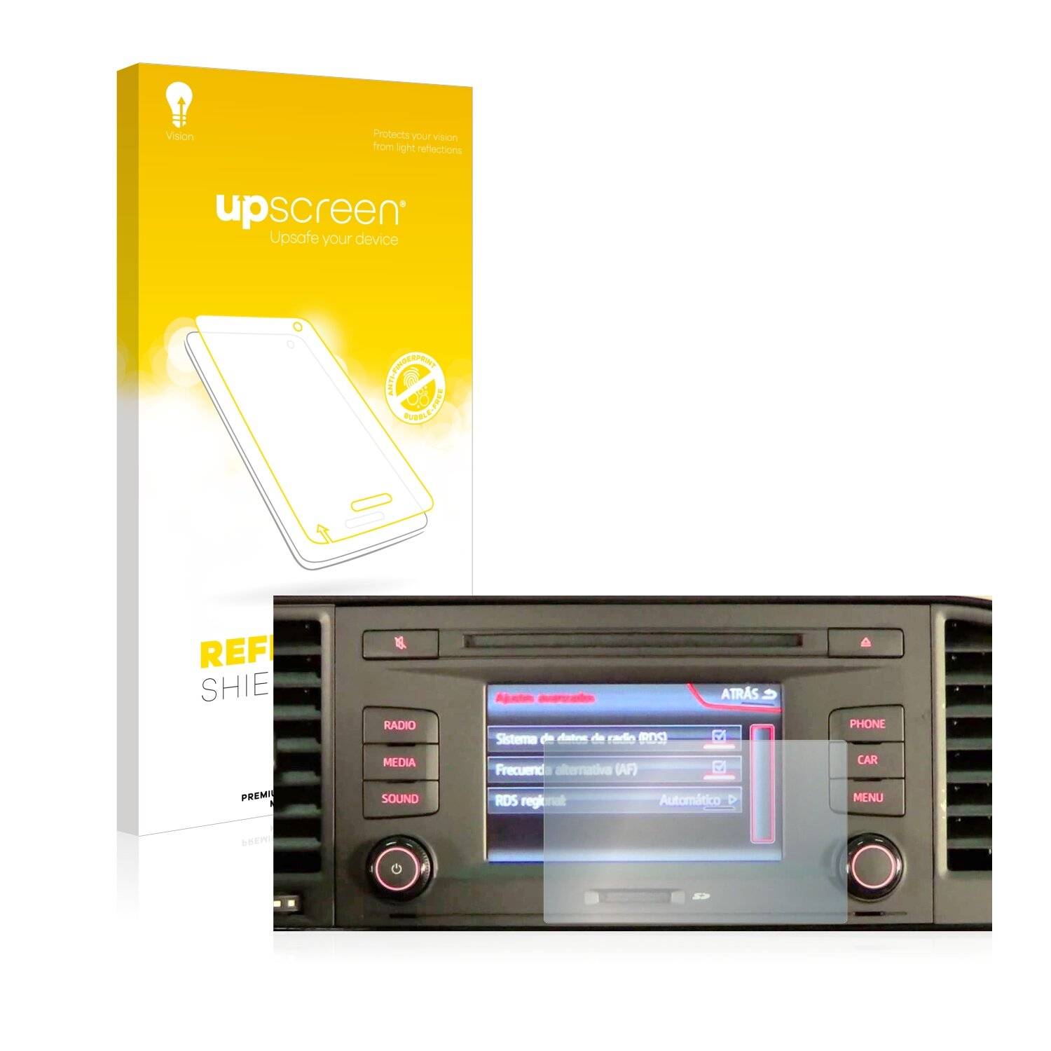 upscreen Reflection Shield Matte Premium Displayschutzfolie für Seat Tarraco 2018-2020 Media