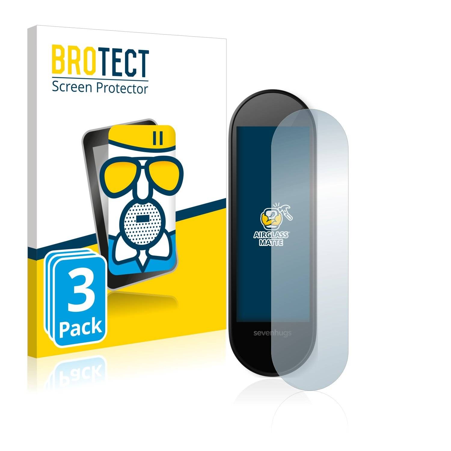 3x BROTECT AirGlass Matte Schutzglas Folie für Sevenhugs Smart Remote