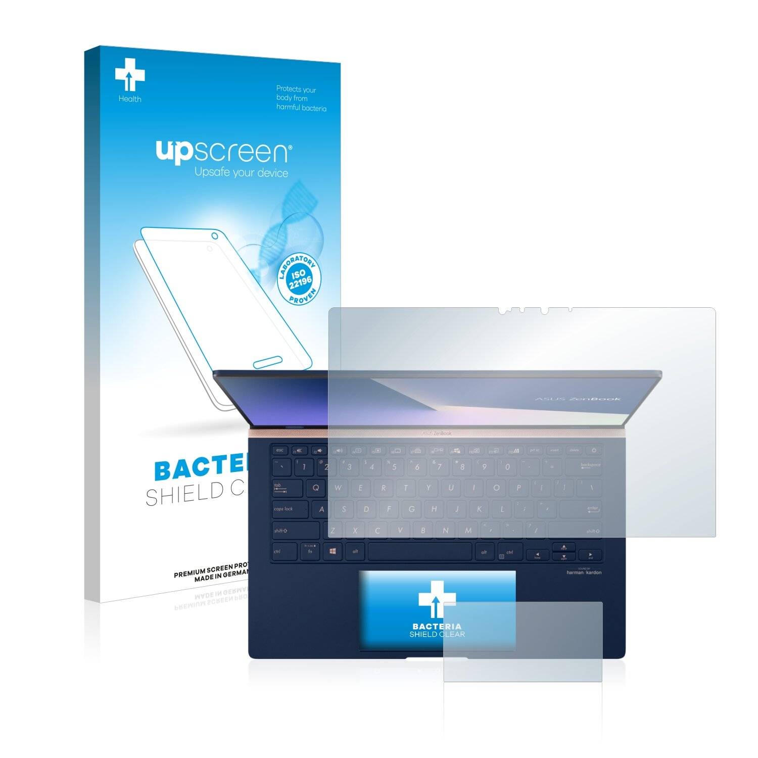 upscreen Bacteria Shield Clear Premium Antibakterielle Displayschutzfolie für Asus ZenBook