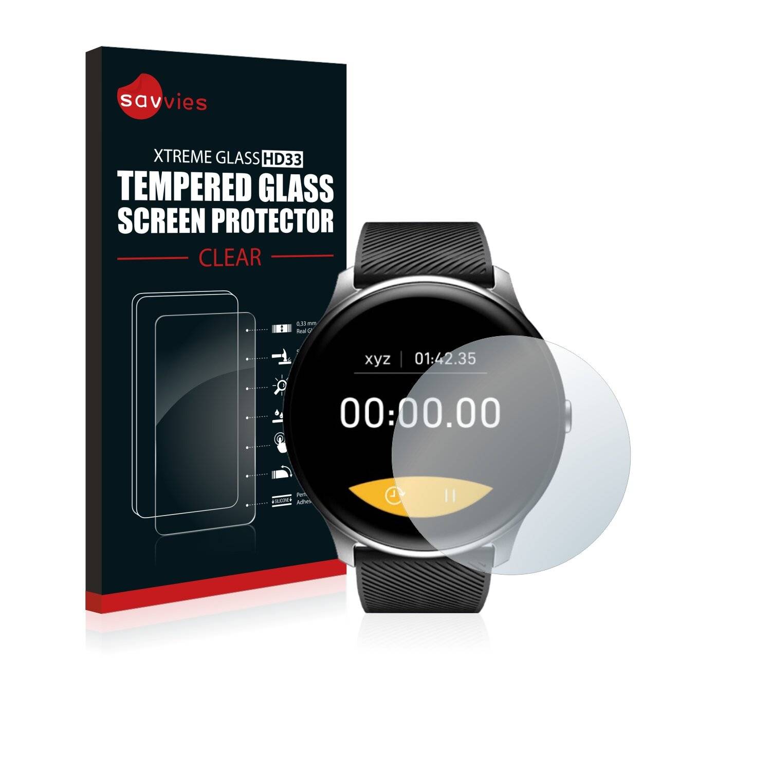 Savvies HD33 Clear Schutzglas für Noise Fit