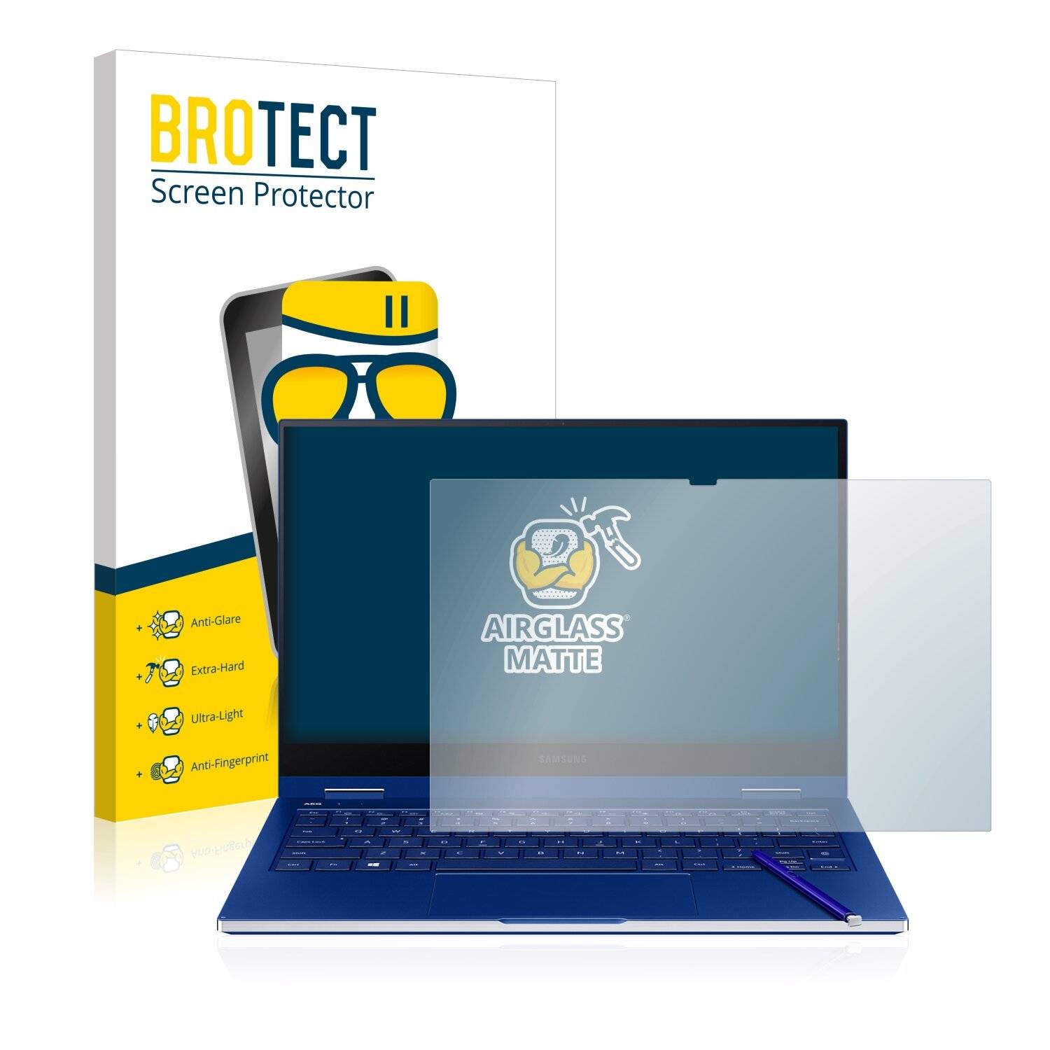 BROTECT AirGlass Matte Schutzglas Folie für Samsung Galaxy Book Flex