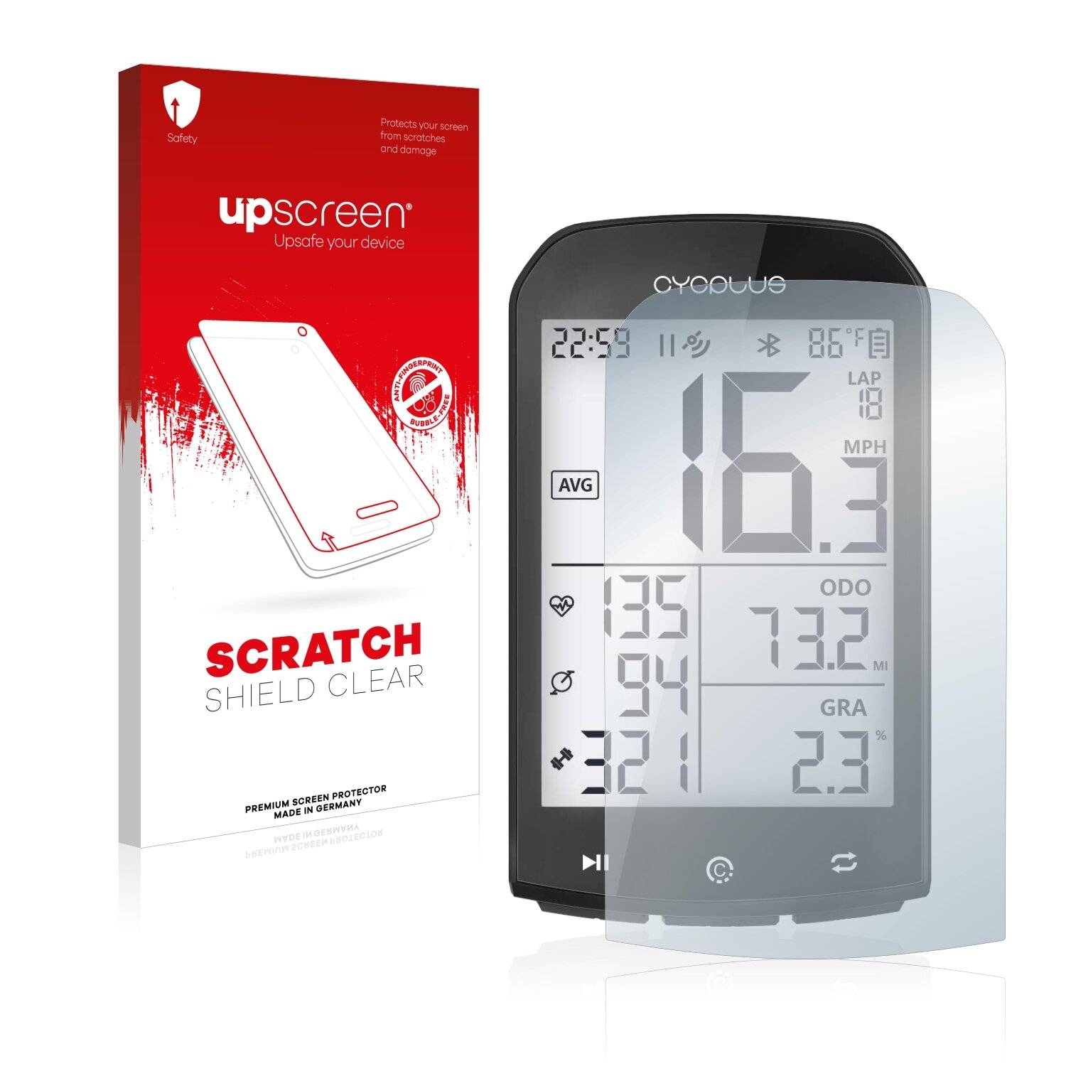 upscreen Scratch Shield Clear Premium Displayschutzfolie für Cycplus M1