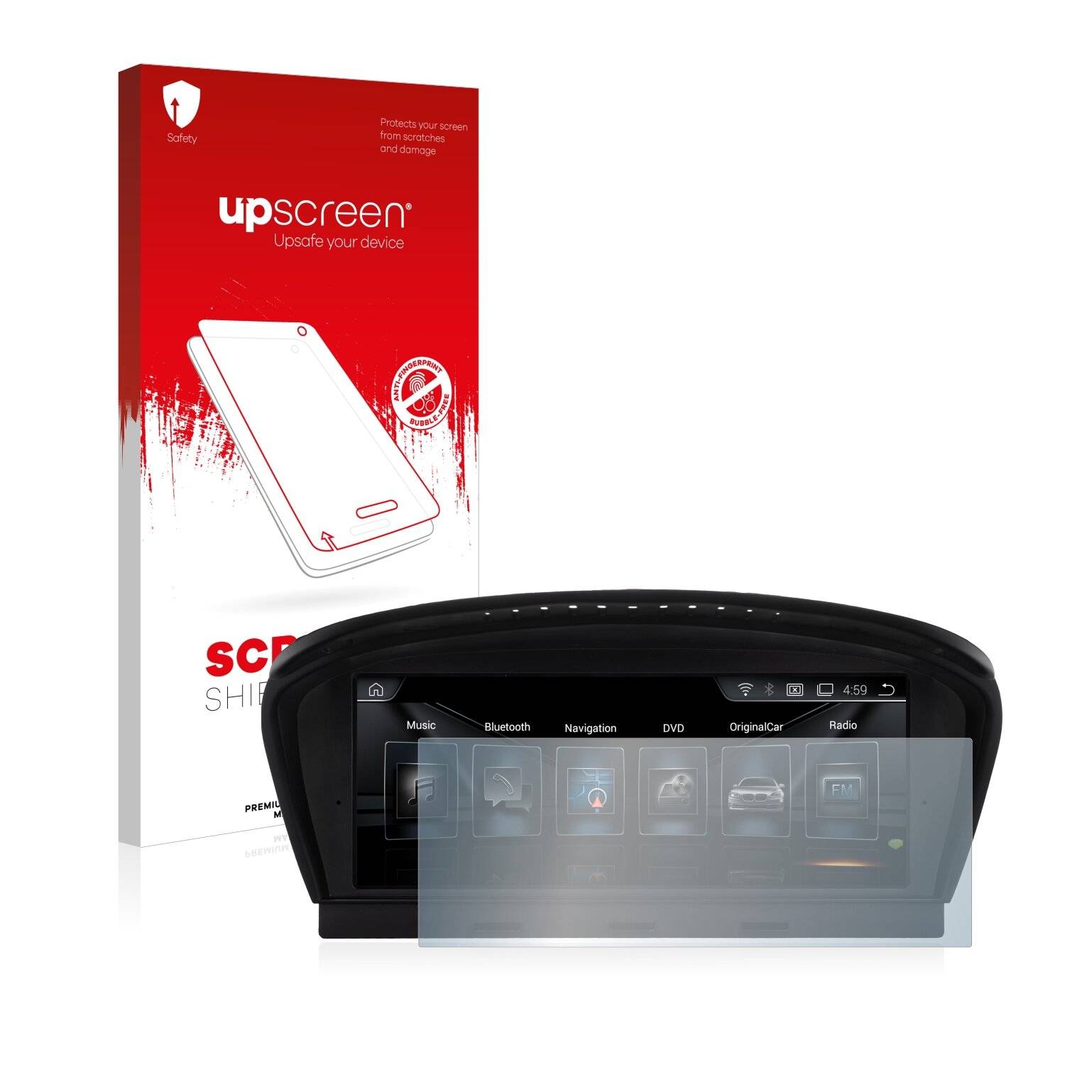 upscreen Scratch Shield Clear Premium Displayschutzfolie für BMW 1 E87 2004-2007 iDrive