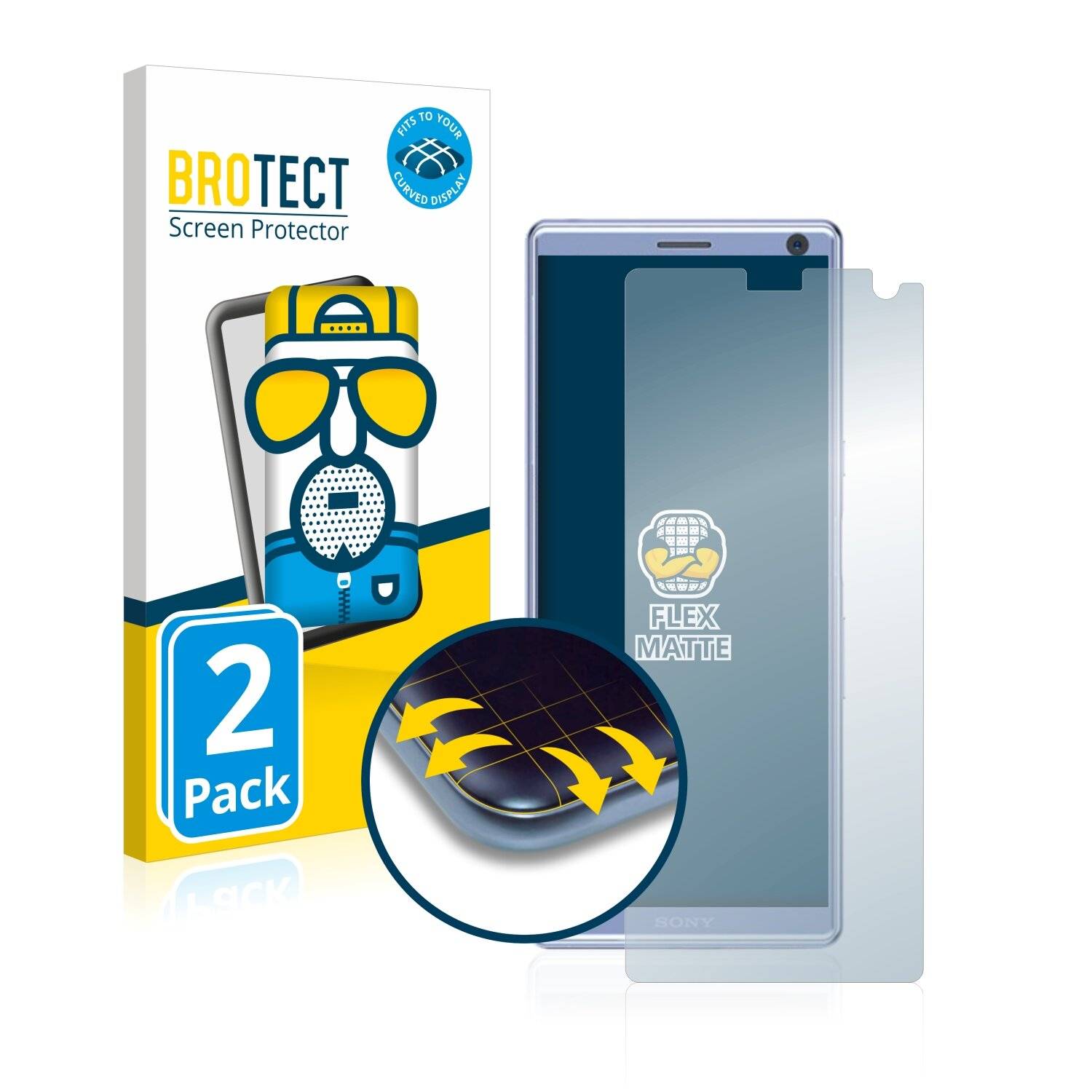 2x BROTECT Flex Matte Full-Cover Displayschutzfolie für Sony Xperia