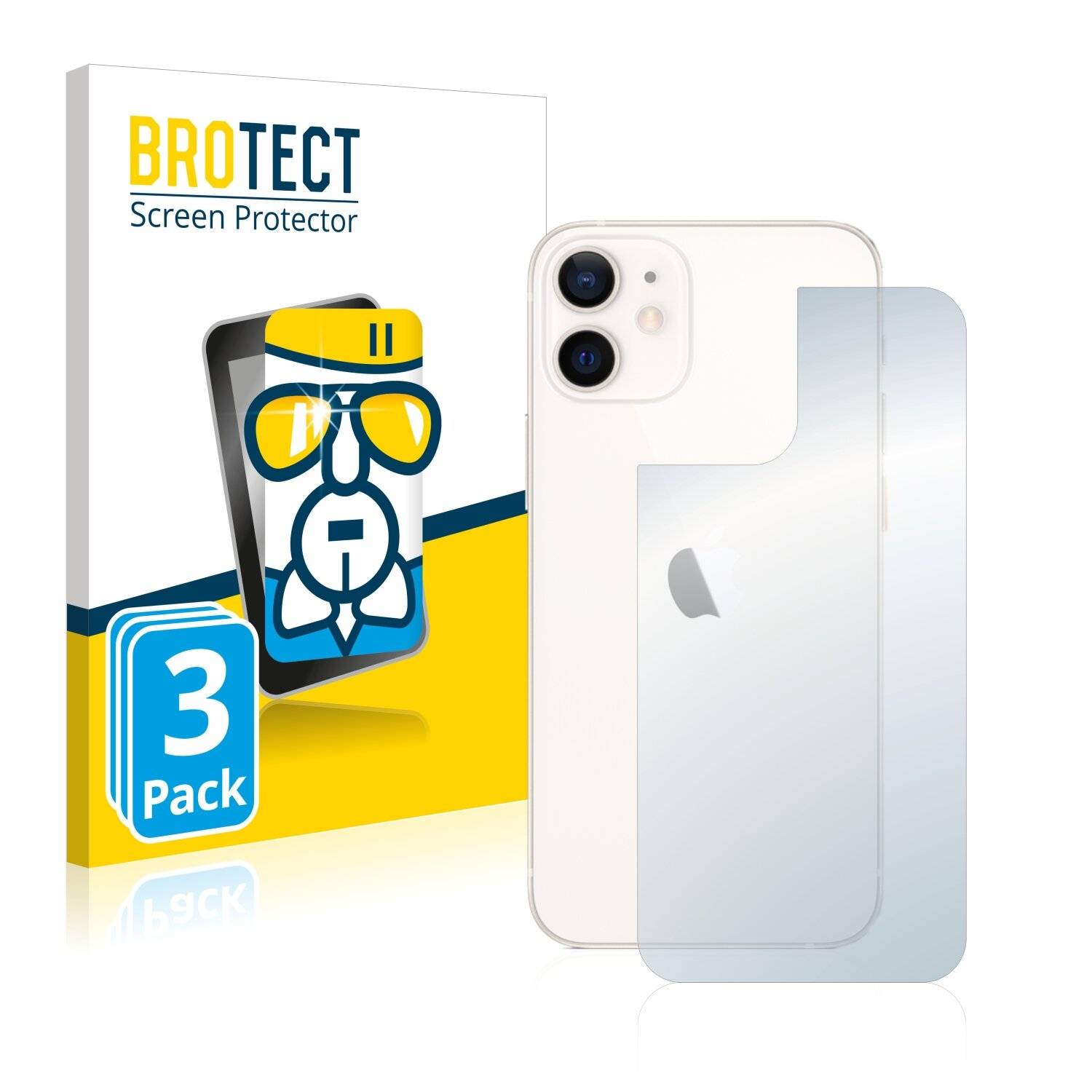 3x BROTECT AirGlass Schutzglas Folie für Apple iPhone 12 mini