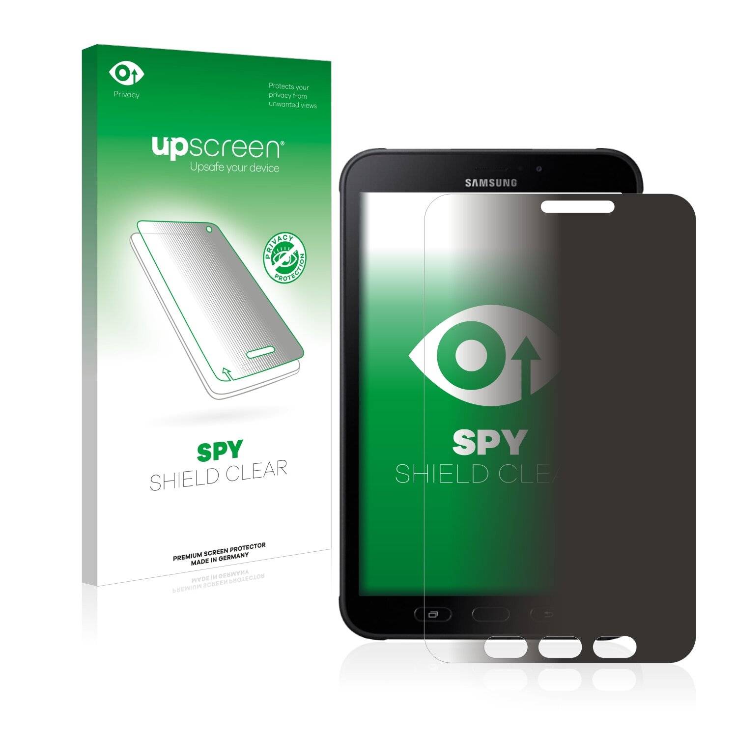 upscreen Spy Shield Clear Premium Blickschutzfolie für Samsung Galaxy Tab Active 2