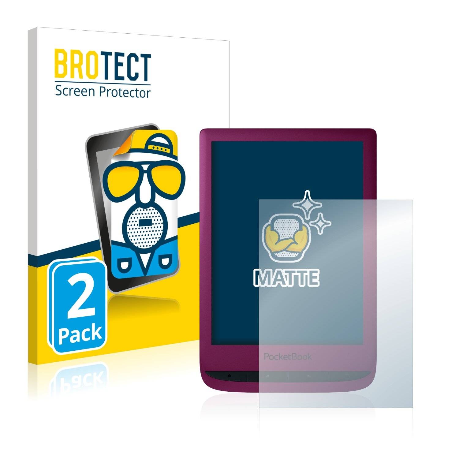 2x BROTECT Matte Displayschutzfolie für PocketBook Touch Lux 5 - Entspiegelt,