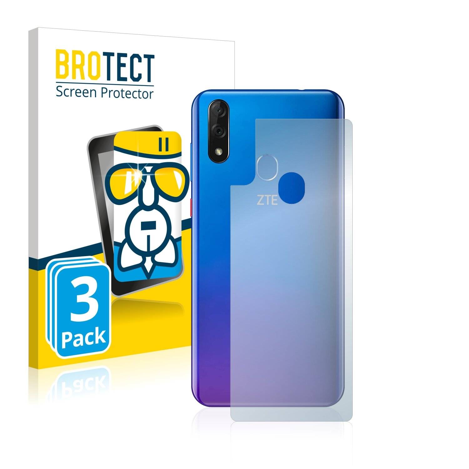 3x BROTECT AirGlass Schutzglas Folie für ZTE Blade 10