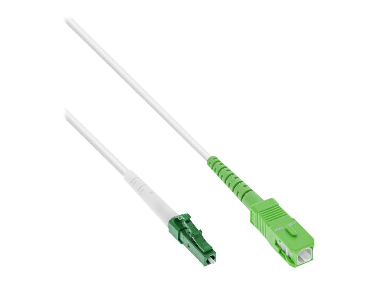INLINE - LWL Simplex Kabel - FTTH - LC/APC 8° zu SC/APC 8° - 9/125µm - OS2 - 10m