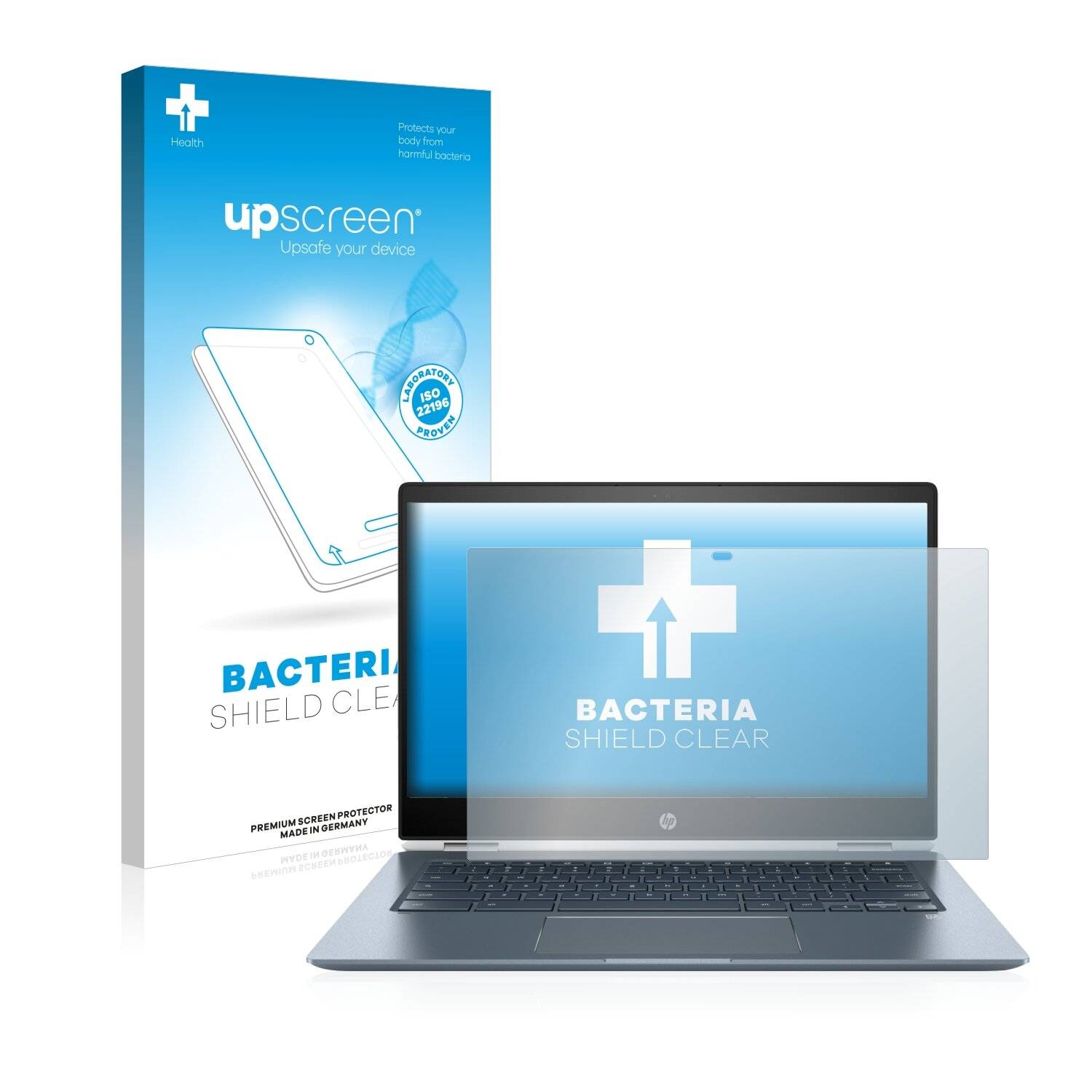 upscreen Bacteria Shield Clear Premium Antibakterielle Displayschutzfolie für HP Chromebook