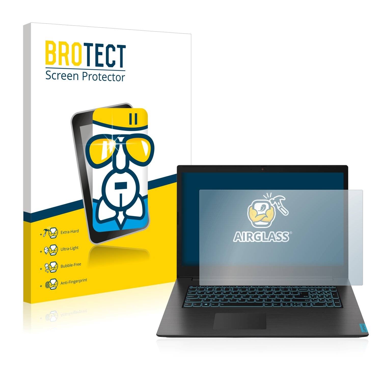BROTECT AirGlass Schutzglas Folie für Lenovo IdeaPad L340 Gaming