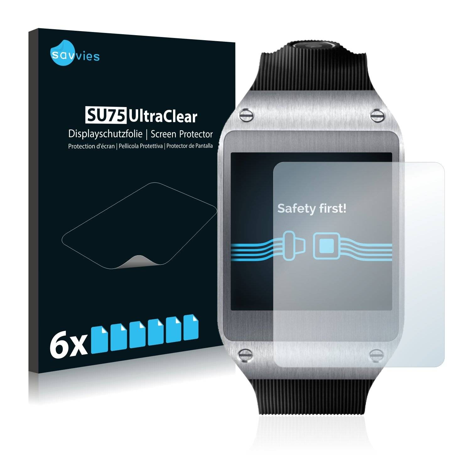 6x Savvies SU75 Displayschutzfolie für Samsung Galaxy Gear