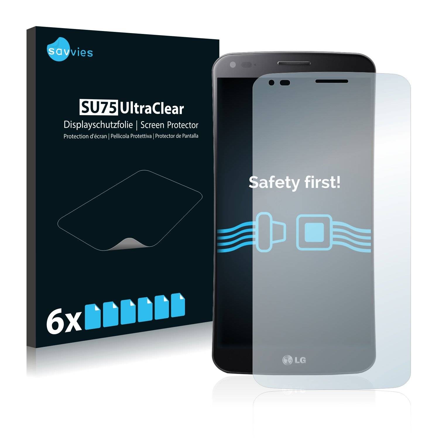 6x Savvies SU75 Displayschutzfolie für LG G Flex
