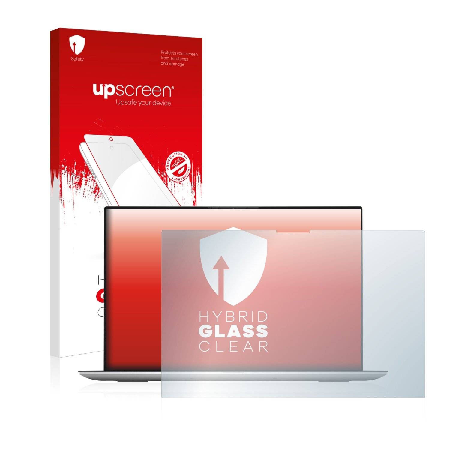 upscreen Hybrid Glass Clear Premium Schutzglas Folie für Dell XPS 17 9700