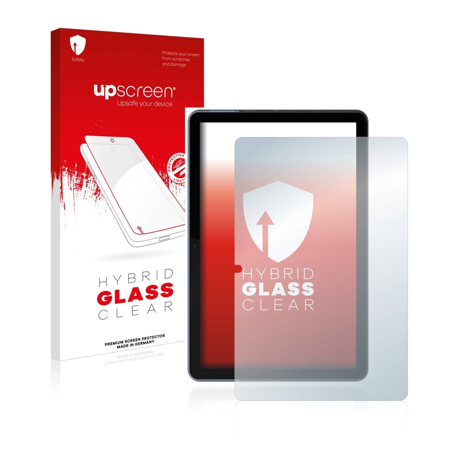 upscreen Hybrid Glass Clear Premium Schutzglas Folie für Lenovo IdeaPad Duet