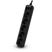CYBERPOWER SYSTEMS - CyberPower Tracer III B0520SC0-FR, 350 J, 5 AC-Ausgänge, Typ E, 200 - 250 V, 50 - 60 Hz, Schwarz