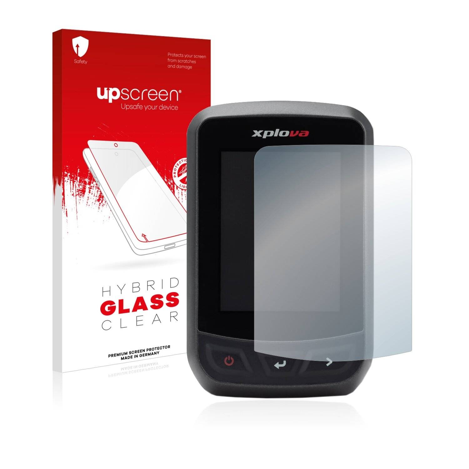 upscreen Hybrid Glass Clear Premium Schutzglas Folie für Xplova