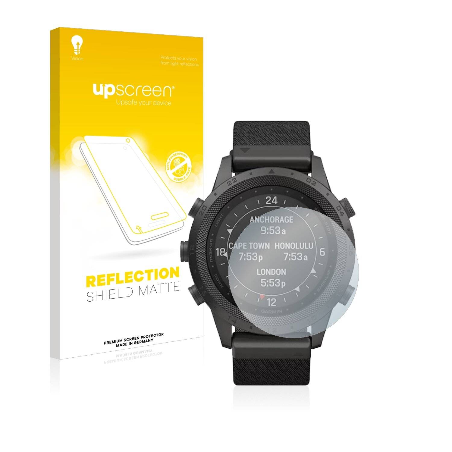 upscreen Reflection Shield Matte Premium Displayschutzfolie für Garmin Marq