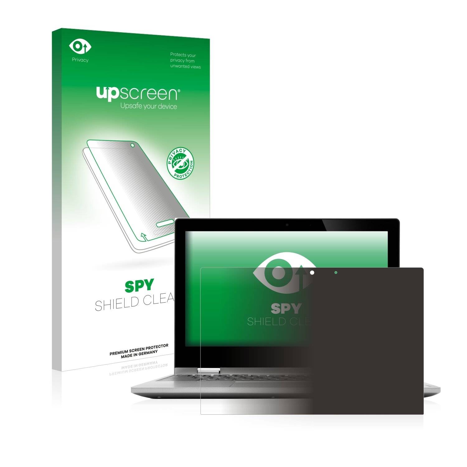 upscreen Spy Shield Clear Premium Blickschutzfolie für Lenovo Chromebook C340