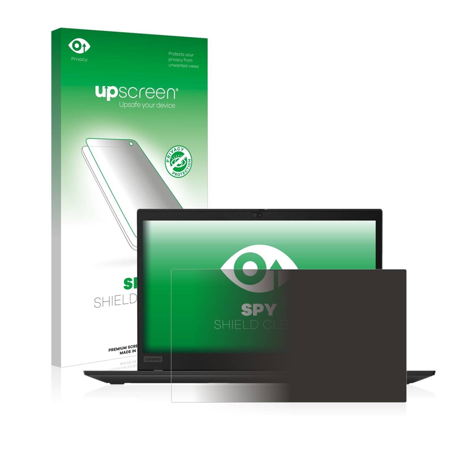 upscreen Spy Shield Clear Premium Blickschutzfolie für Lenovo ThinkPad