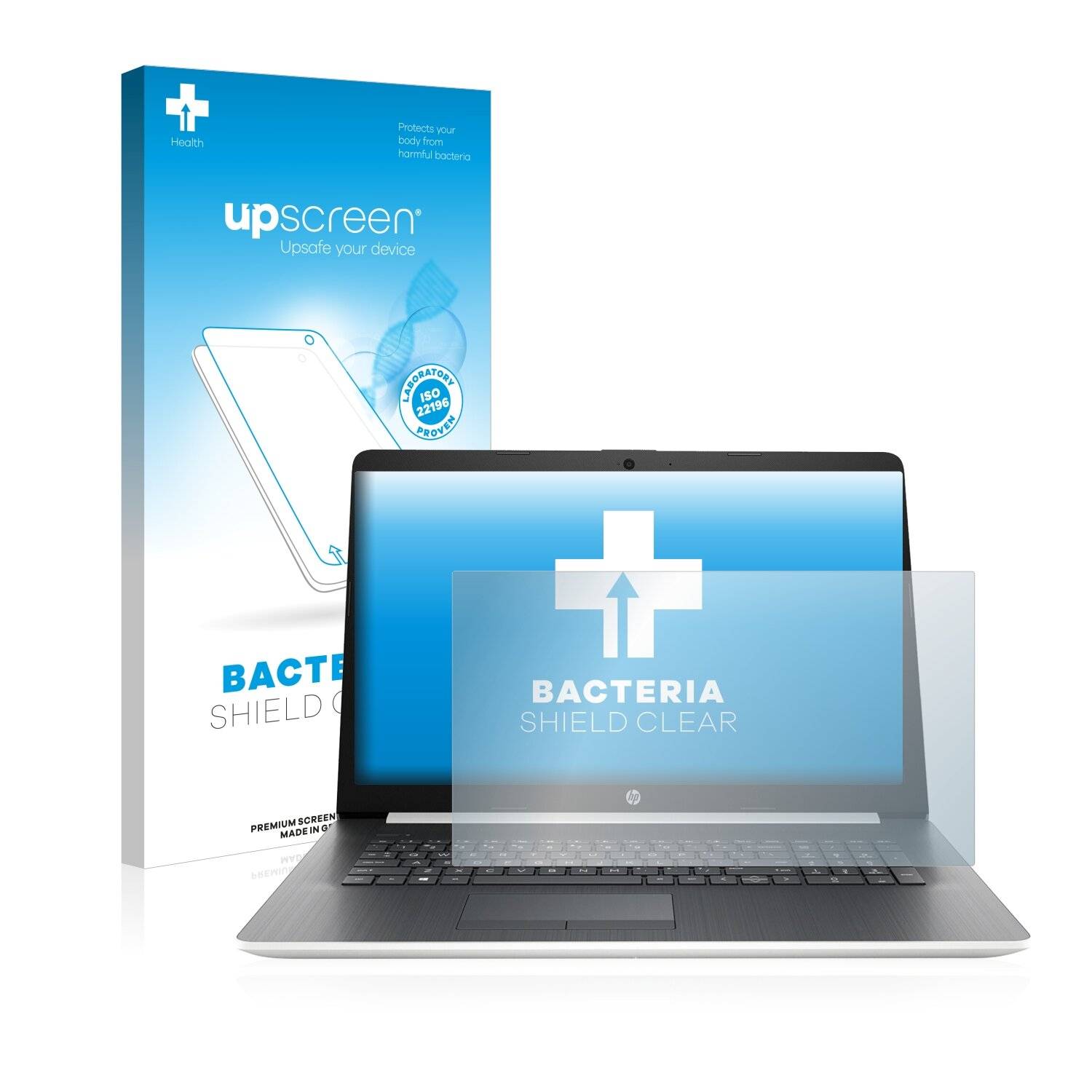 upscreen Bacteria Shield Clear Premium Antibakterielle Displayschutzfolie für HP
