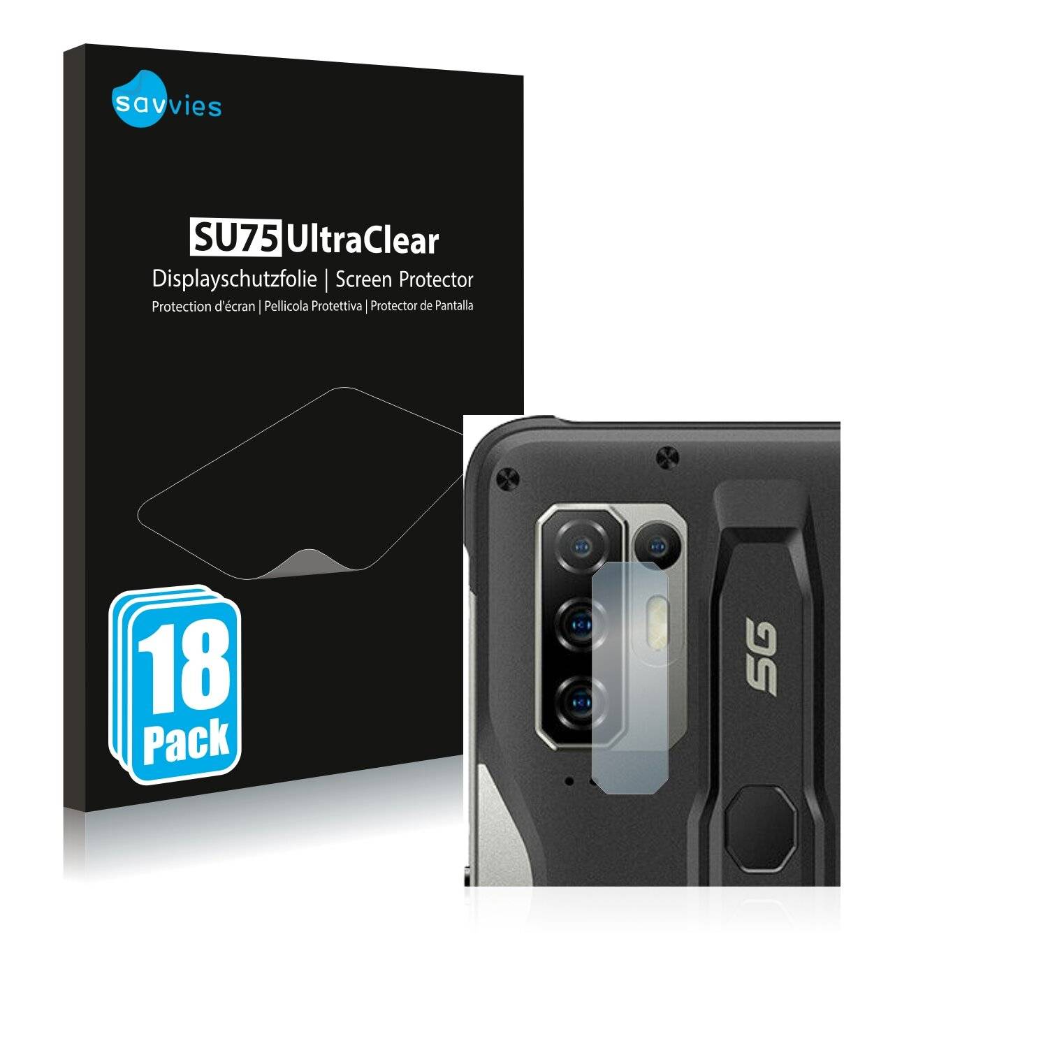 18x Savvies SU75 Displayschutzfolie für Ulefone Armor 10 5G (NUR