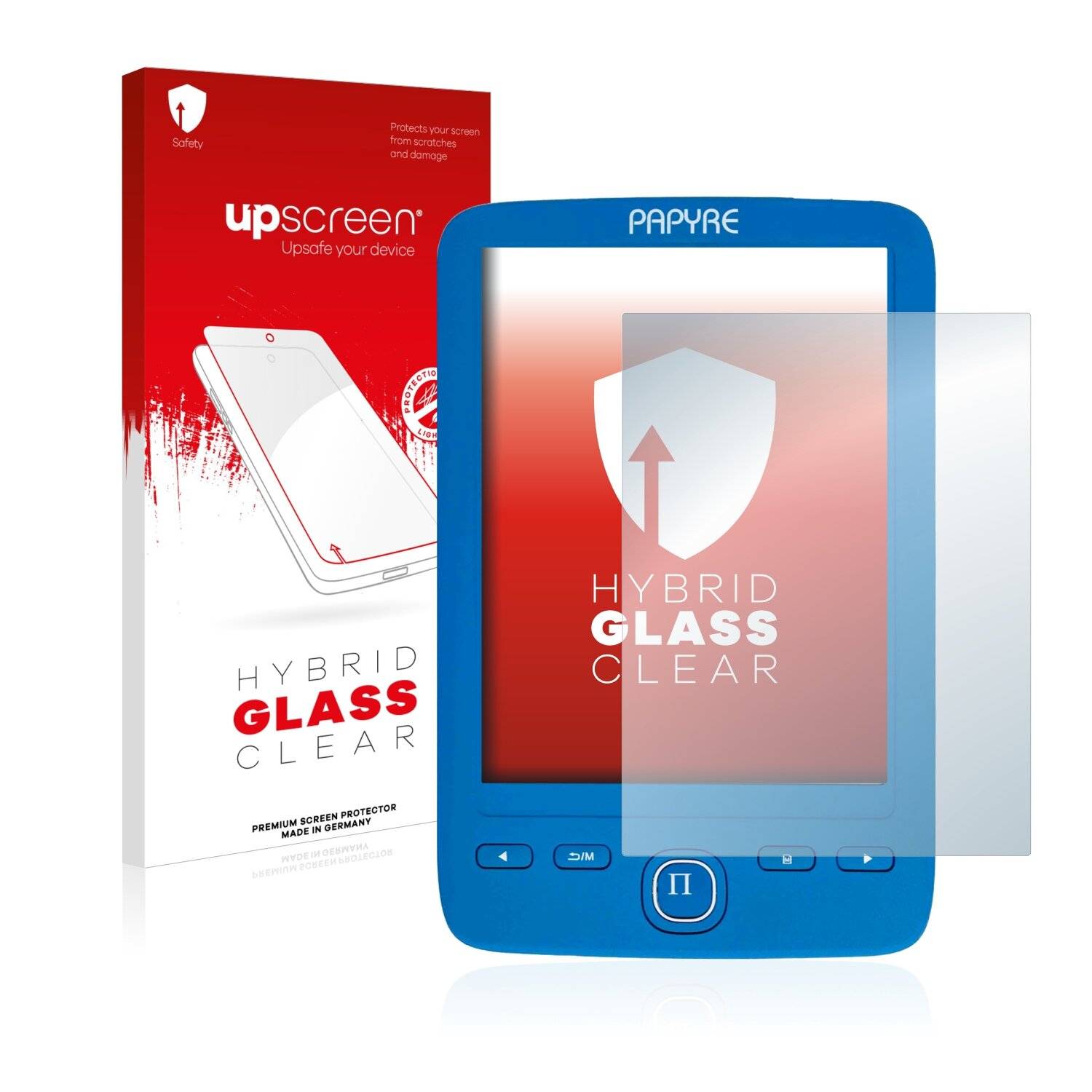 upscreen Hybrid Glass Clear Premium Schutzglas Folie für Grammata Papyre