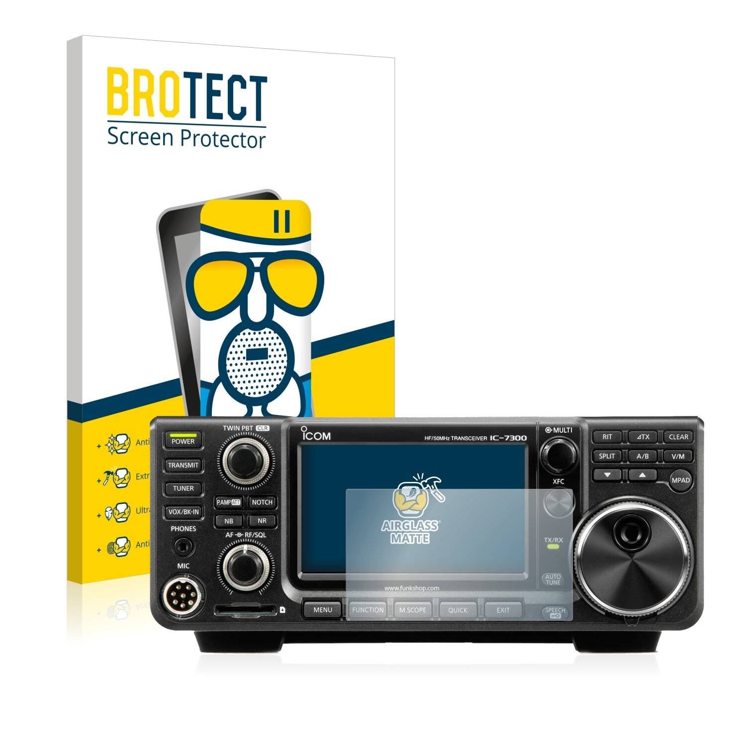 BROTECT AirGlass Matte Schutzglas Folie für Icom