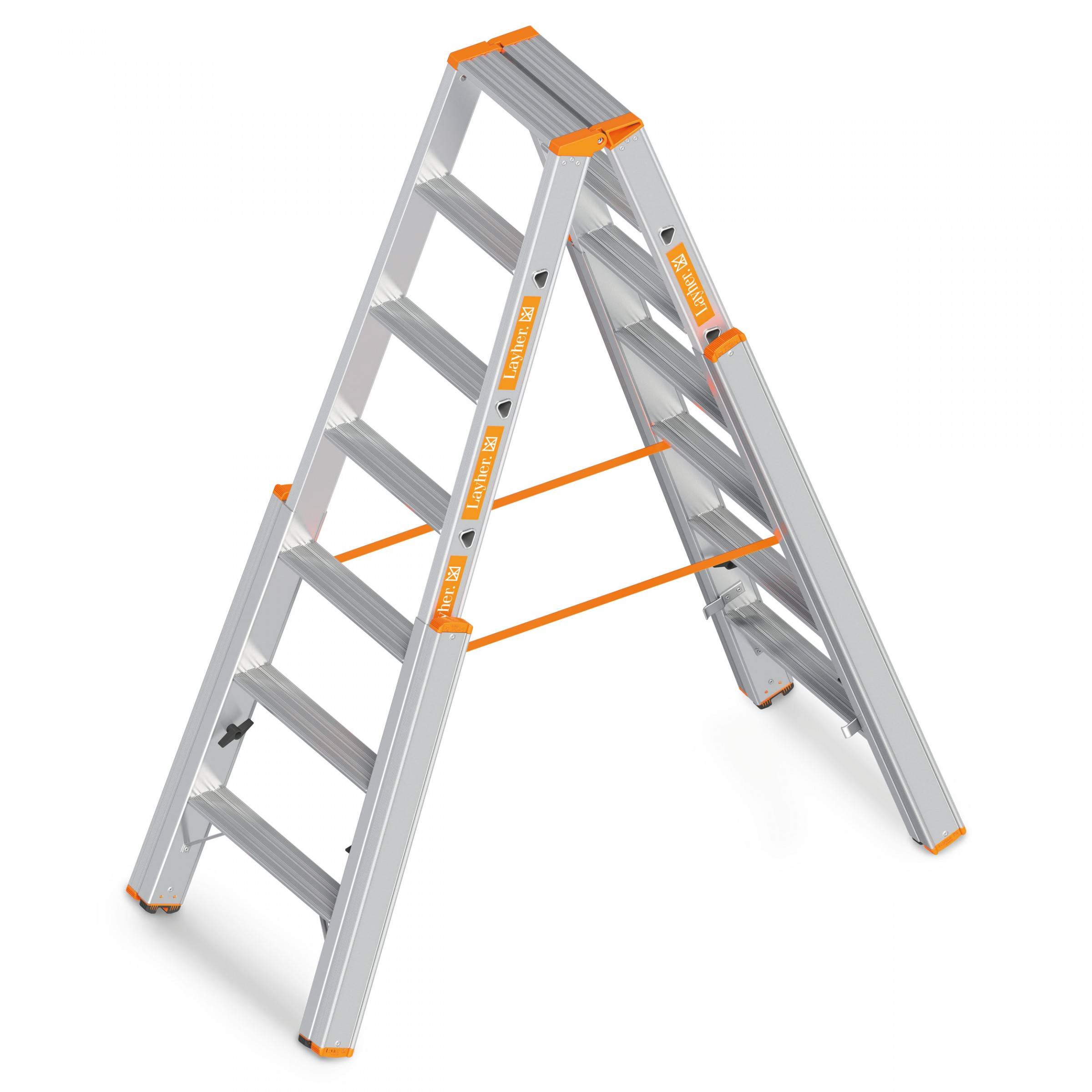 Layher Topic 1062 Treppenstehleiter mit 8 Stufen 3,40m AH