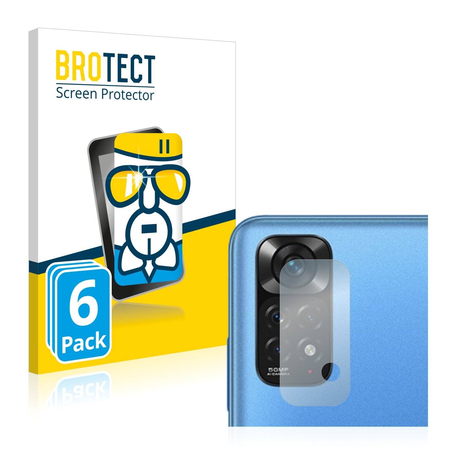 6x BROTECT AirGlass Schutzglas Folie für Xiaomi Redmi Note 11 (NUR