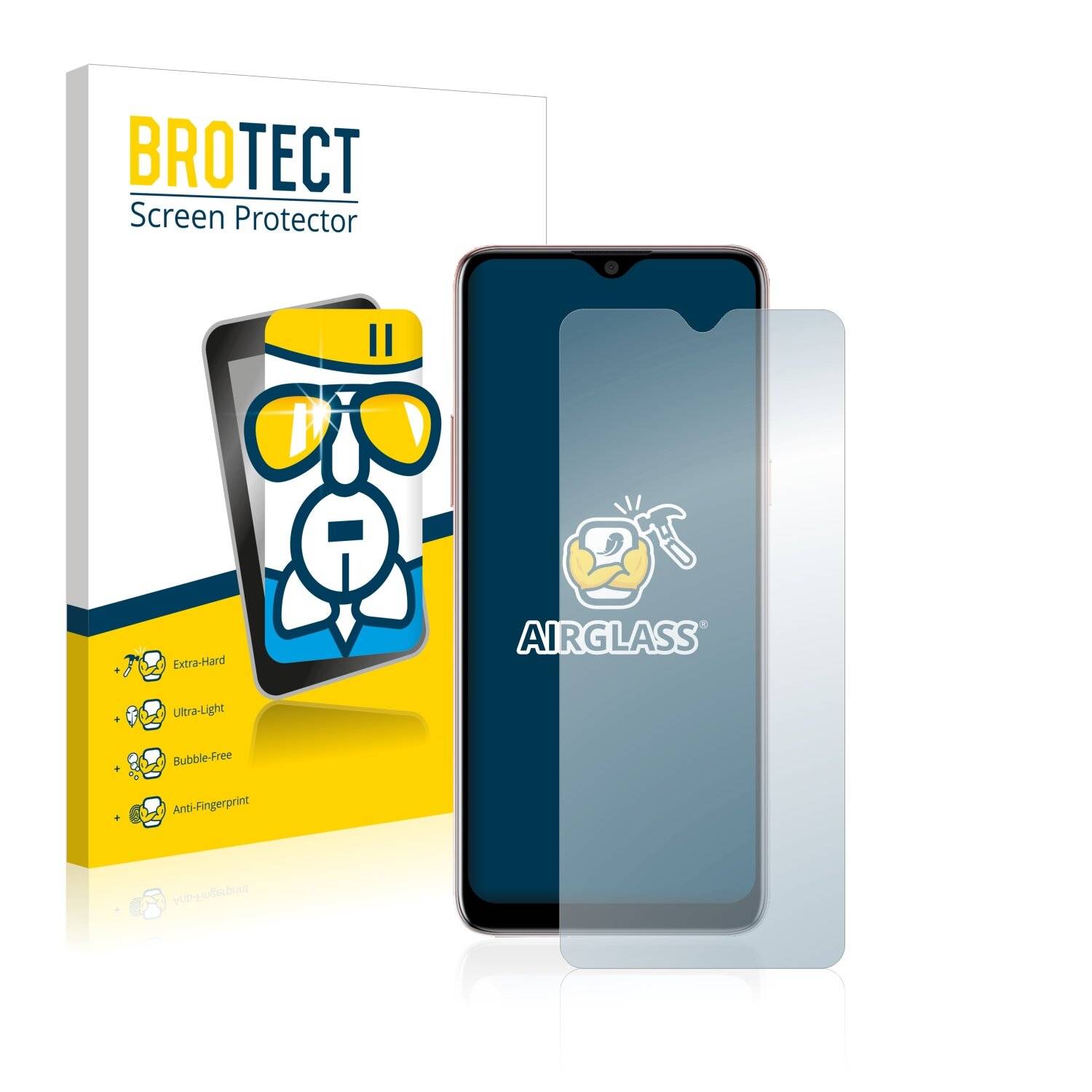 BROTECT AirGlass Schutzglas Folie für HTC Desire 20