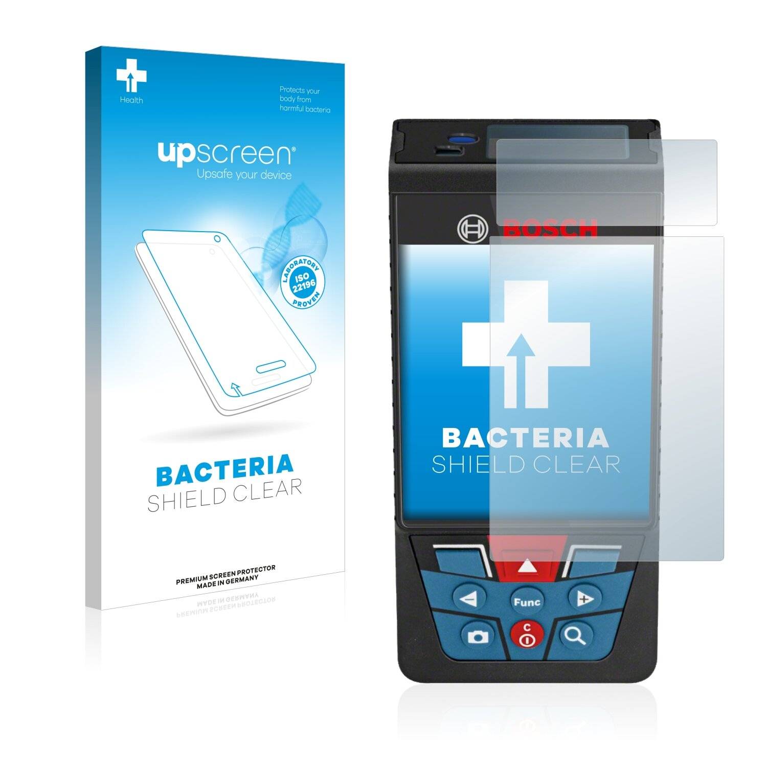 upscreen Bacteria Shield Clear Premium Antibakterielle Displayschutzfolie für Bosch GLM 120