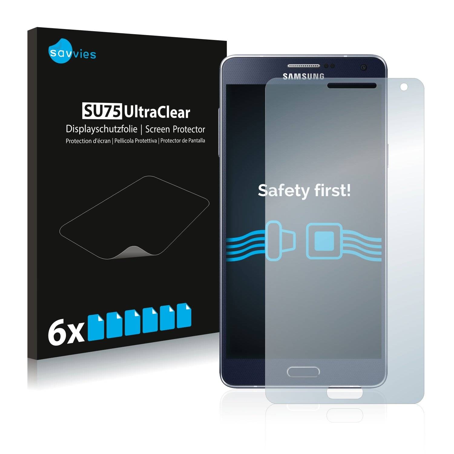 6x Savvies SU75 Displayschutzfolie für Samsung Galaxy A7