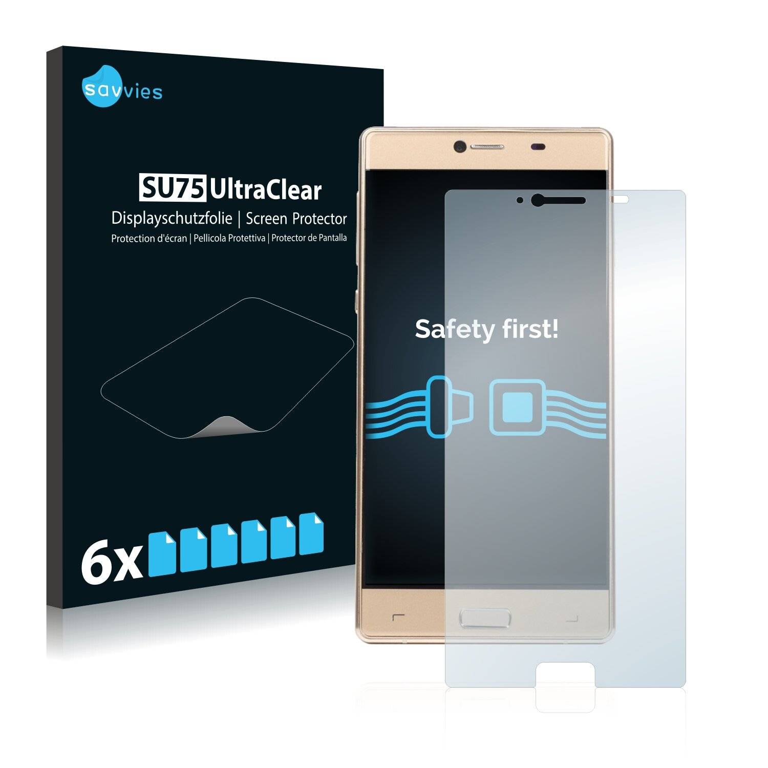 6x Savvies SU75 Displayschutzfolie für Elephone