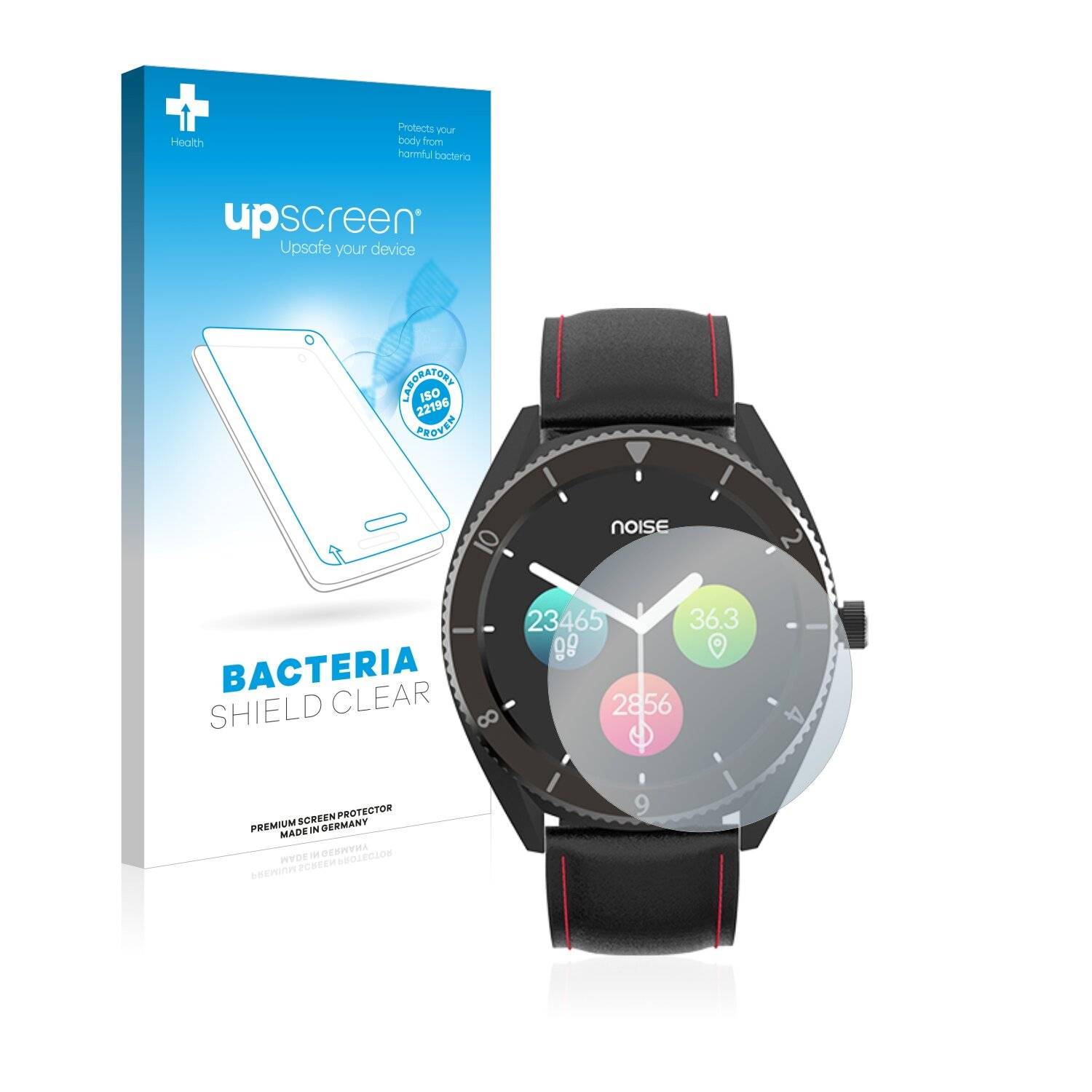 upscreen Bacteria Shield Clear Premium Antibakterielle Displayschutzfolie für Noise Fit