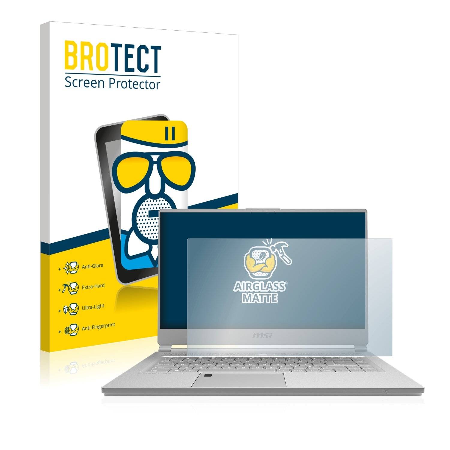 BROTECT AirGlass Matte Schutzglas Folie für MSI P65