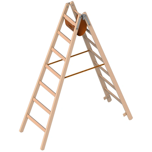 Layher 1053 Holzstehleiter nach Ö-Norm Z1501 2x7 Sprossen Layher 1053 Holzstehleiter nach Ö-Norm Z1501 2x7 Sprossen