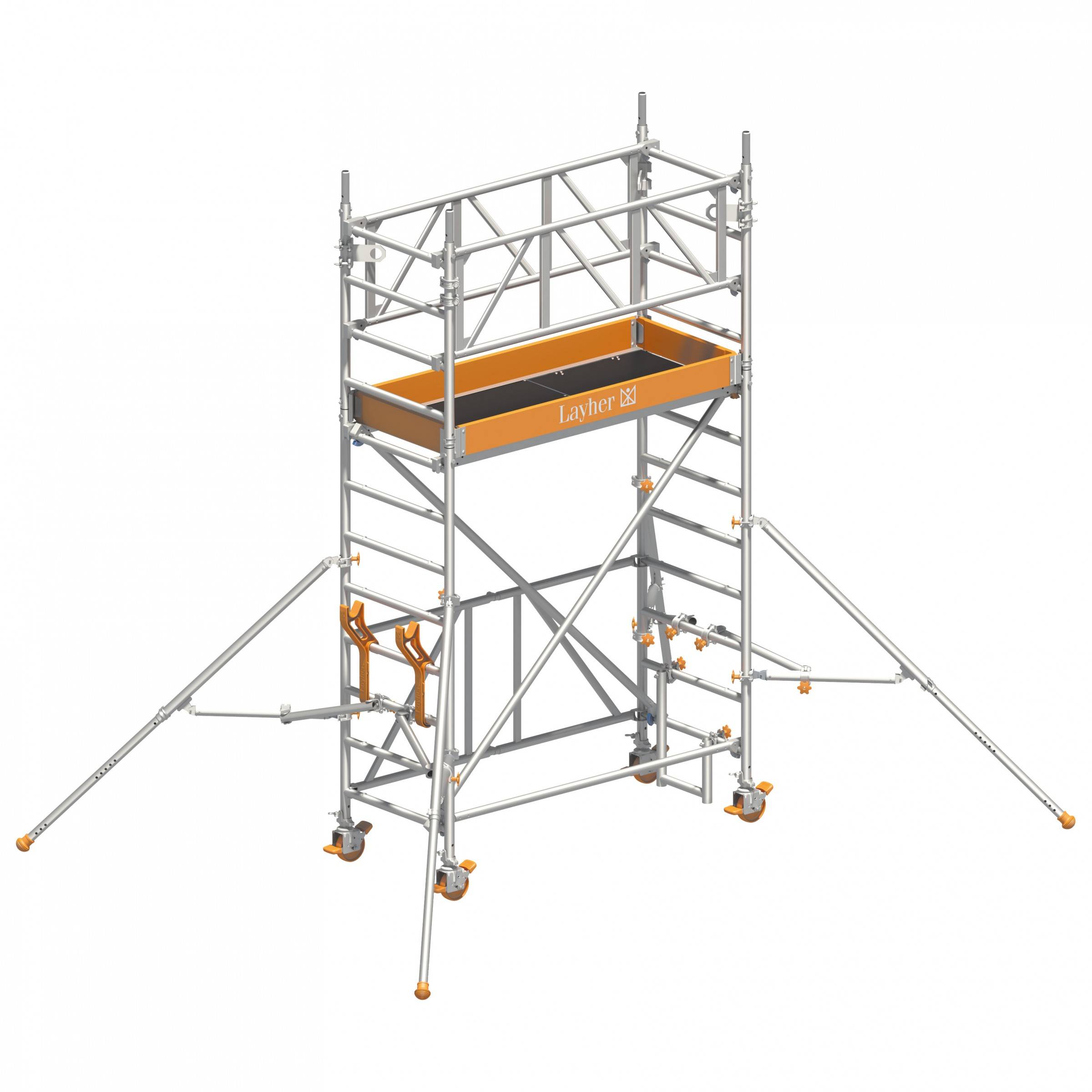 Layher Schalungsbühne mit Sicherheitsaufbau P2 4,15m AH