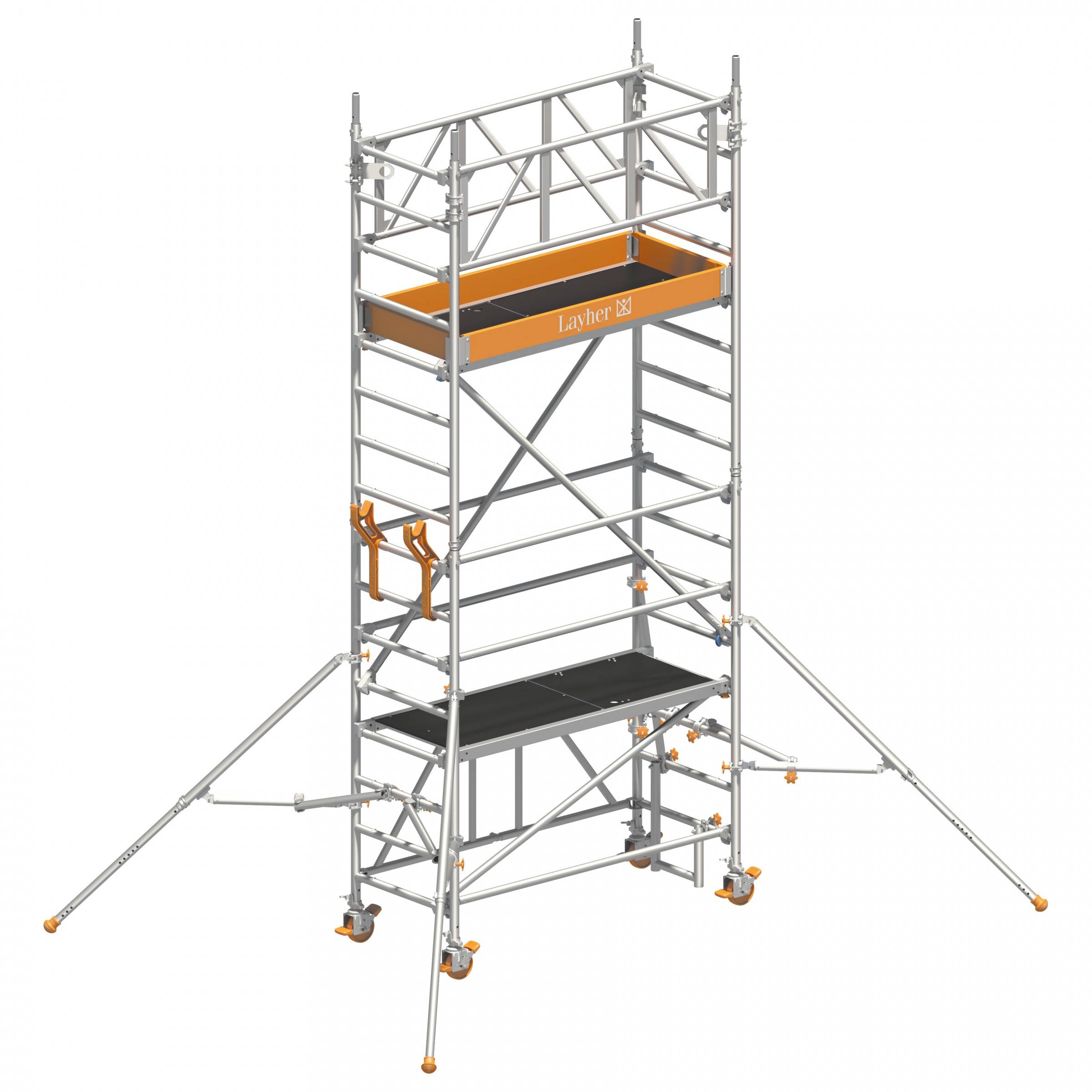 Layher Schalungsbühne mit Sicherheitsaufbau P2 5,15m AH